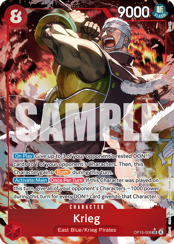 Krieg (OP15-008) (Alternate Art) OP15-008 - Adventure on Kami's Island OP15-EB04 kart görseli