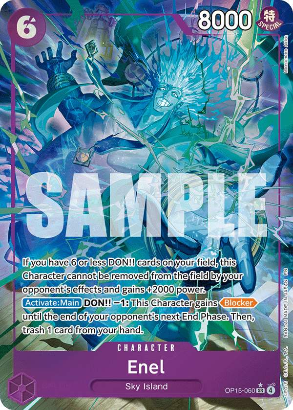 Enel (OP15-060) (Alternate Art) OP15-060 - Adventure on Kami's Island OP15-EB04 kart görseli