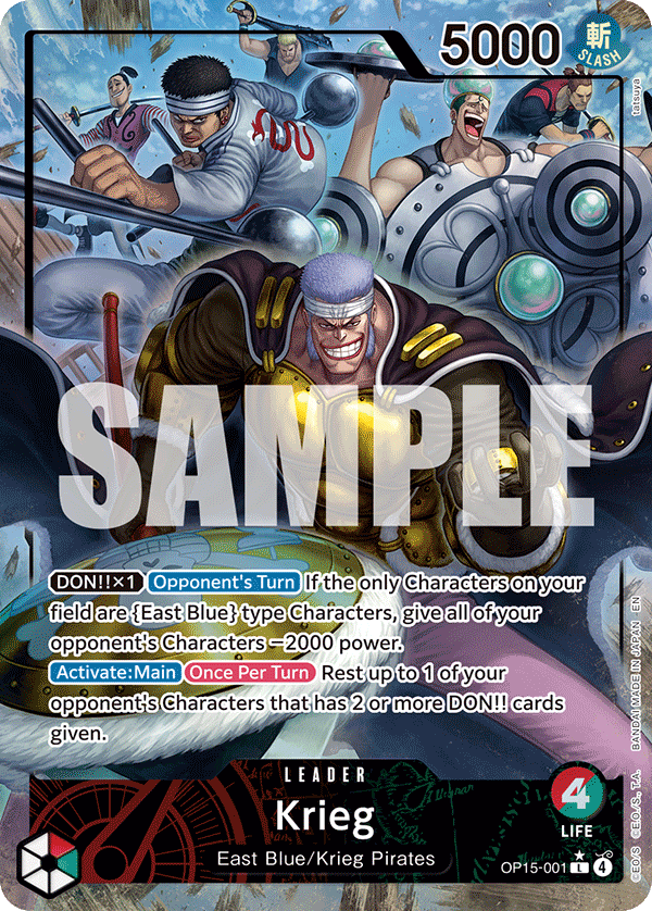 Krieg (OP15-001) (Alternate Art) OP15-001 - Adventure on Kami's Island OP15-EB04 kart görseli