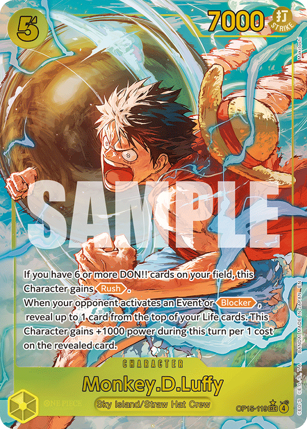 Monkey.D.Luffy (OP15-119) (Alternate Art) OP15-119 - Adventure on Kami's Island OP15-EB04 kart görseli