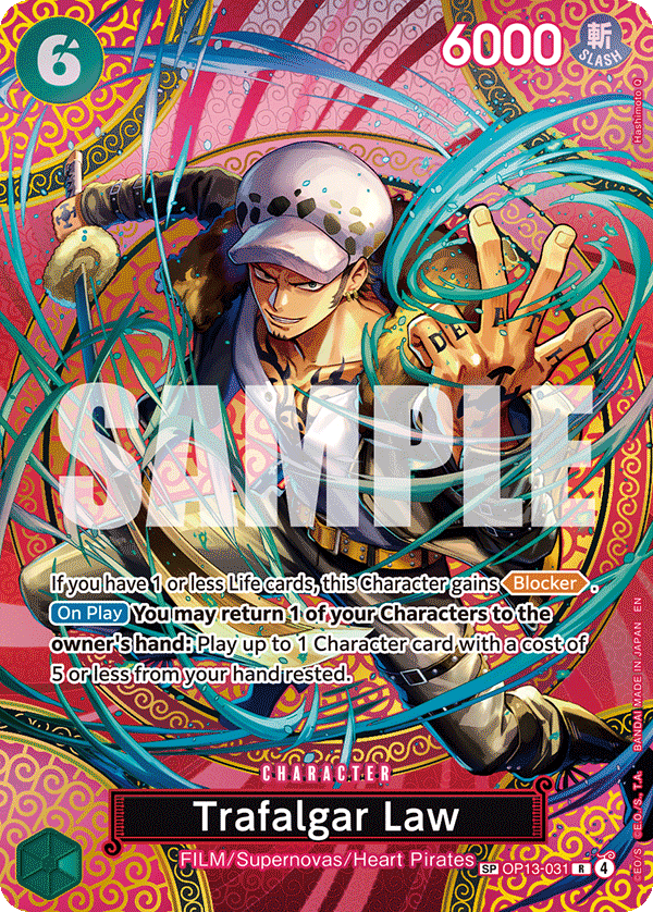 Trafalgar Law (SP) OP13-031 - Adventure on Kami's Island OP15-EB04 kart görseli