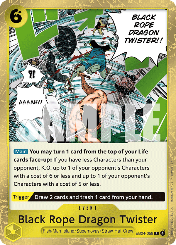 Black Rope Dragon Twiste EB04-059 - Adventure on Kami's Island OP15-EB04 kart görseli