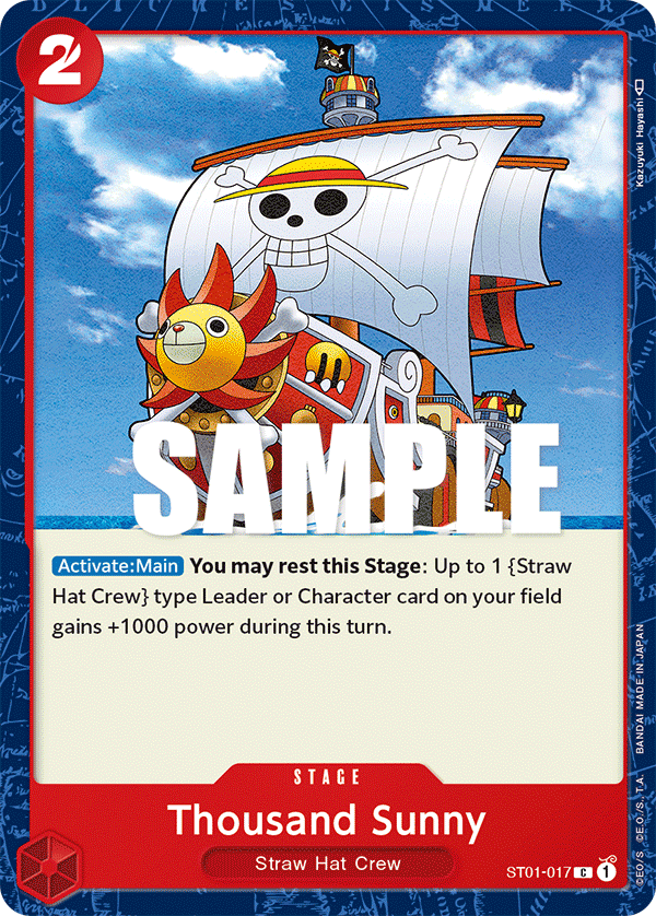 Thousand Sunny ST01-017 - ST01: Straw Hat Crew kart görseli