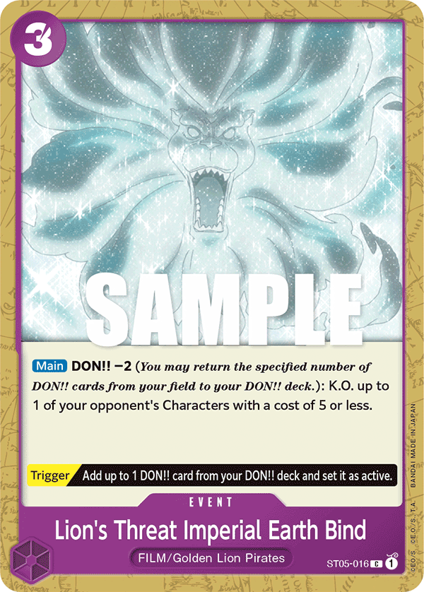 Lion's Threat Imperial Earth Bind ST05-016 - ST05: Film Edition kart görseli