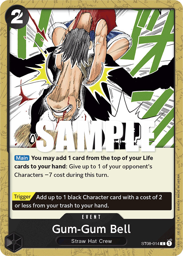 Gum-Gum Bell ST08-014 - ST08: Monkey.D.Luffy kart görseli