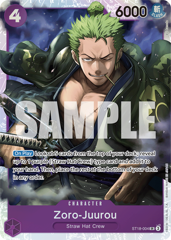 Zoro-Juurou (ST18-004) ST18-004 - ST18: Monkey.D.Luffy kart görseli
