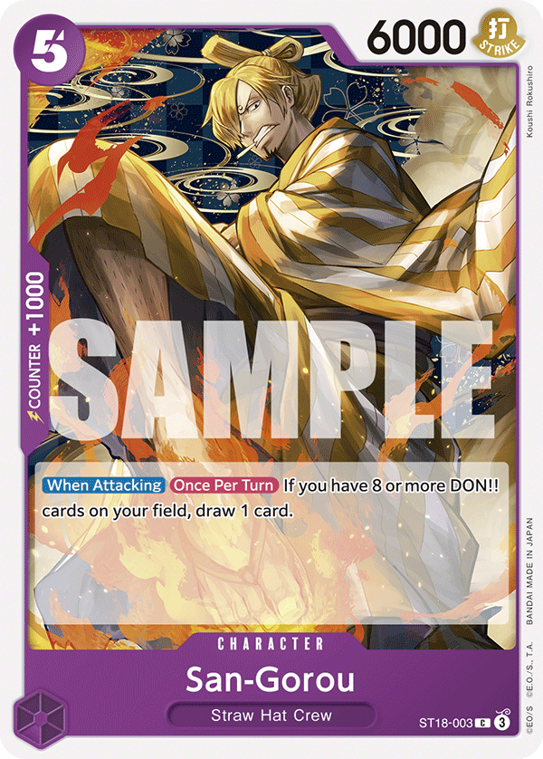 San-Gorou ST18-003 - ST18: Monkey.D.Luffy kart görseli