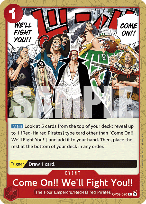 Come On!! We'll Fight You!! (Reprint) OP09-020 - ST23: Red Shanks kart görseli