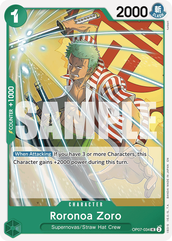 Roronoa Zoro (Reprint) kart görseli