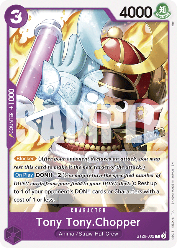 Tony Tony.Chopper ST26-002 - ST26: Purple Monkey.D.Luffy kart görseli