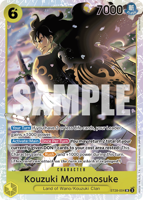Kouzuki Momonosuke ST28-004 - ST28: Yellow Yamato kart görseli