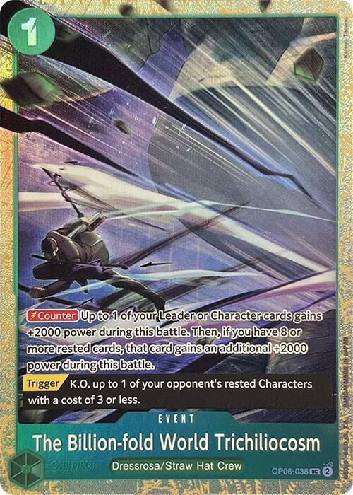 The Billion-fold World Trichiliocosm (Premium Card OP06-038 - One Piece Promo kart görseli