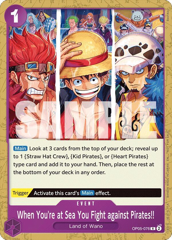 When You're at Sea You Fight against Pirates!! (20 OP05-076 - One Piece Promo kart görseli