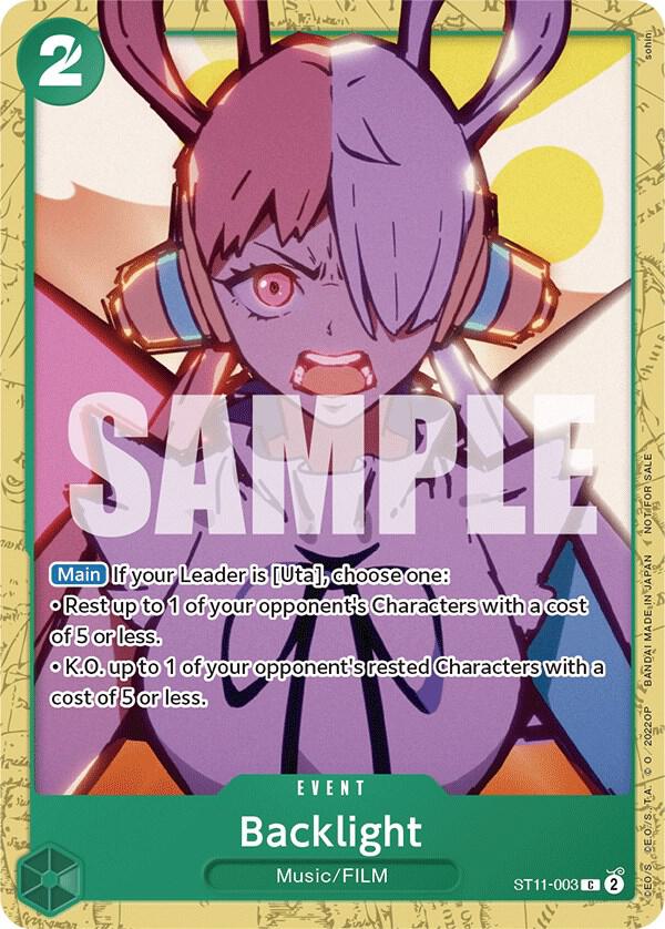 Backlight (Starter Deck 11: Uta Deck Battle) ST11-003 - One Piece Promo kart görseli