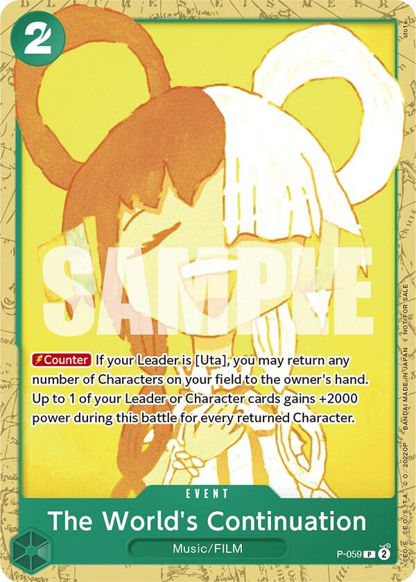 The World's Continuation (Starter Deck 11: Uta Dec P-059 - One Piece Promo kart görseli
