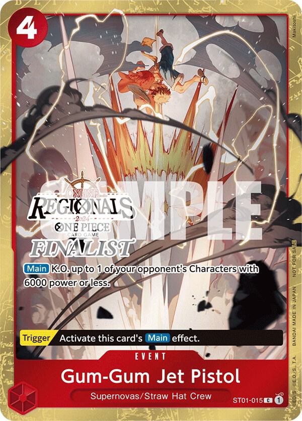 Gum-Gum Jet Pistol (Online Regional 2024) [Finalis ST01-015 - One Piece Promo kart görseli