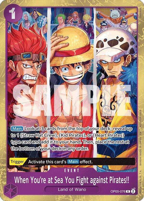 When You're at Sea You Fight against Pirates!! (20 OP05-076 - One Piece Promo kart görseli