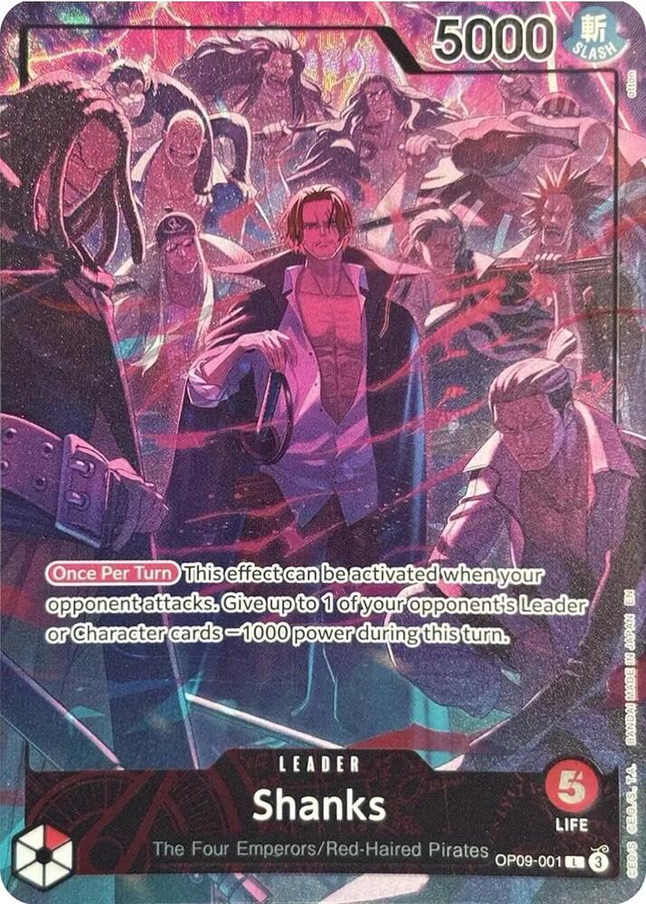 Shanks (English Version 2nd Anniversary Set) OP09-001 - One Piece Promo kart görseli