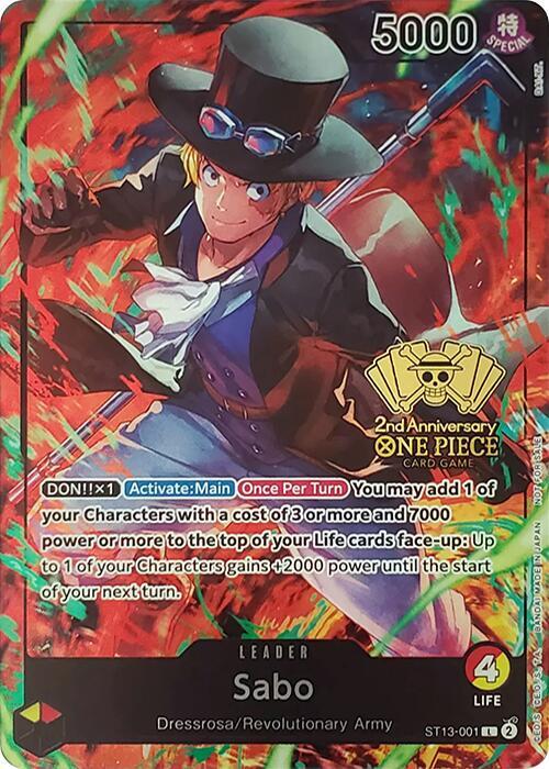 Sabo (2nd Anniversary Tournament) ST13-001 - One Piece Promo kart görseli