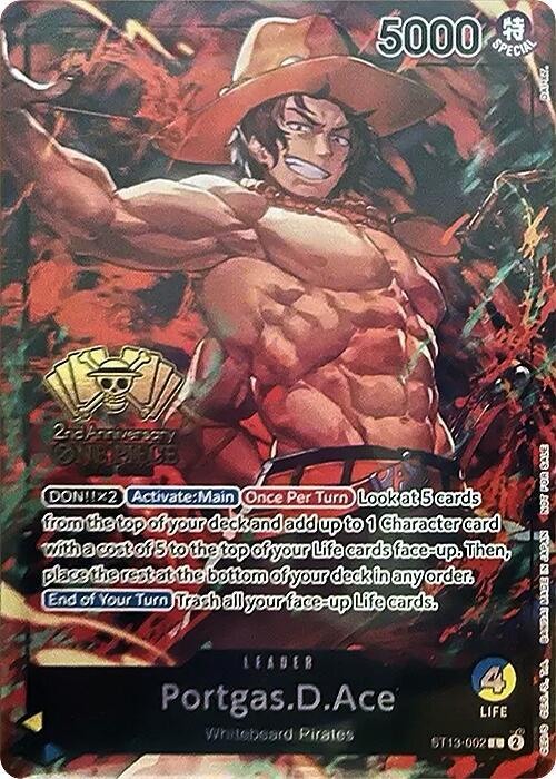 Portgas.D.Ace (2nd Anniversary Tournament) ST13-002 - One Piece Promo kart görseli
