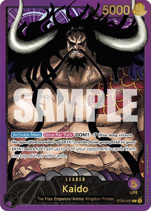 Kaido (Premium Card Collection -Leader Collection- ST04-001 - One Piece Promo kart görseli