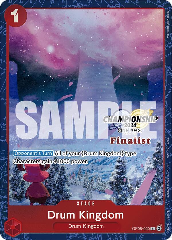 Drum Kingdom (Championship 2024 Finalist Card Set) OP08-020 - One Piece Promo kart görseli