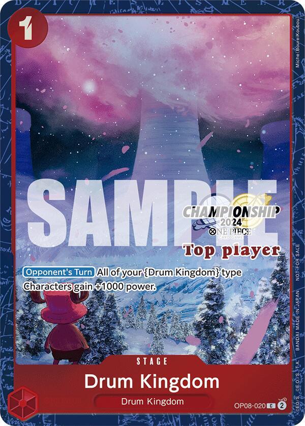 Drum Kingdom (Championship 2024 Top Player Pack) OP08-020 - One Piece Promo kart görseli
