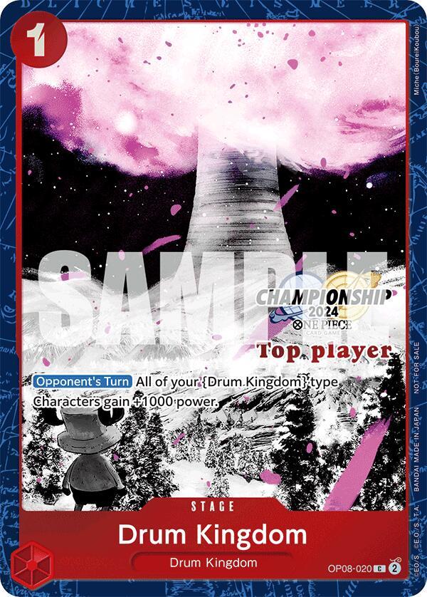 Drum Kingdom (Championship 2024 Top Player Pack Vo OP08-020 - One Piece Promo kart görseli