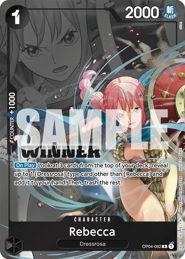 Rebecca (Winner Pack 2025 Vol. 2) OP04-092 - One Piece Promo kart görseli