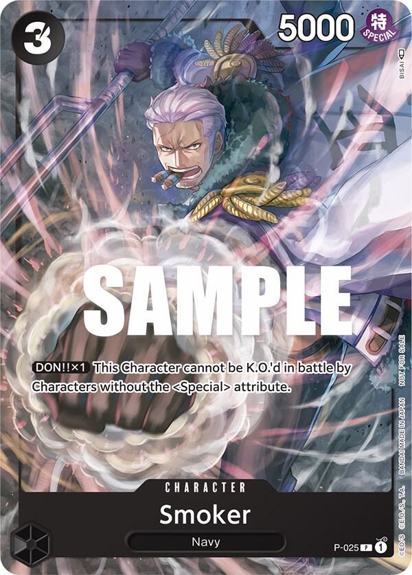 Smoker (Pre-Release) P-025 - One Piece Promo kart görseli