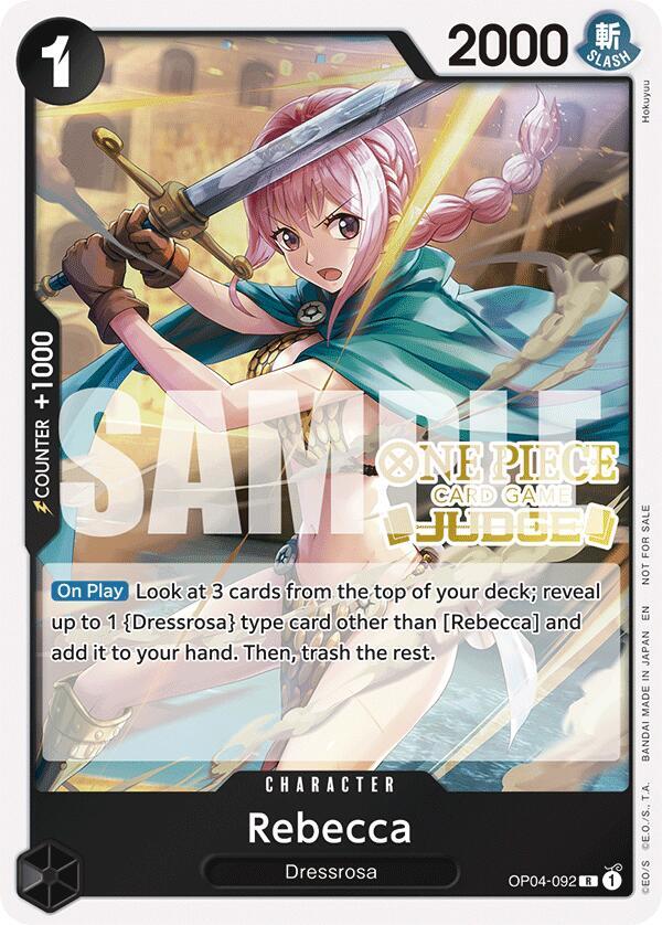 Rebecca (Judge Pack Vol. 6) OP04-092 - One Piece Promo kart görseli