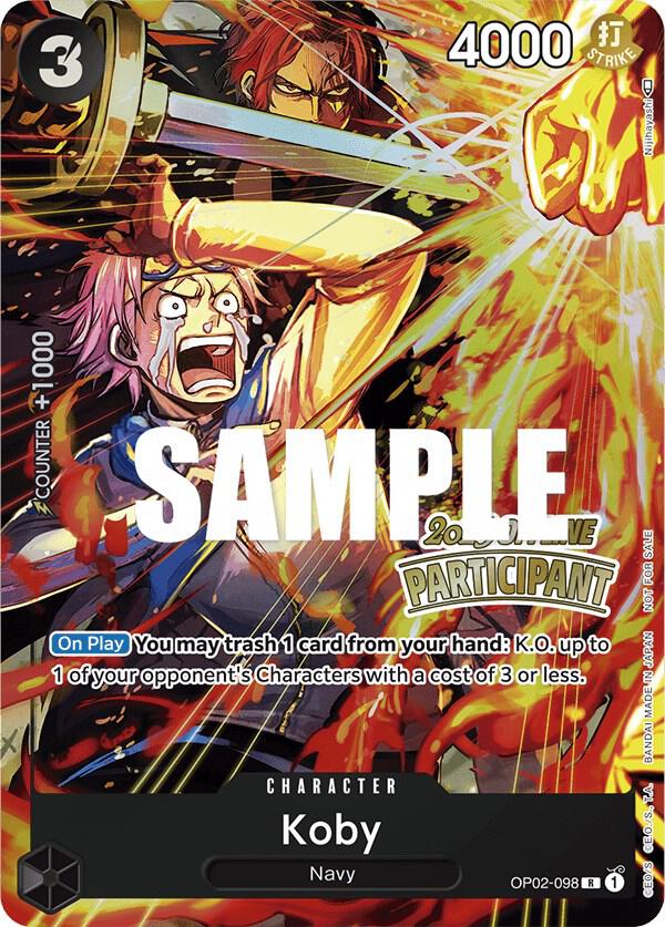 Koby (Offline Regional 2023) [Participant] OP02-098 - One Piece Promo kart görseli