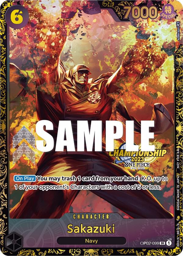 Sakazuki (Championship 2023) OP02-099 - One Piece Promo kart görseli