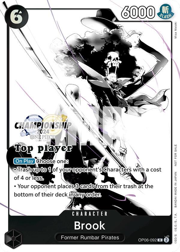 Brook (Championship 2024 Top Player Pack Vol. 2) OP06-092 - One Piece Promo kart görseli