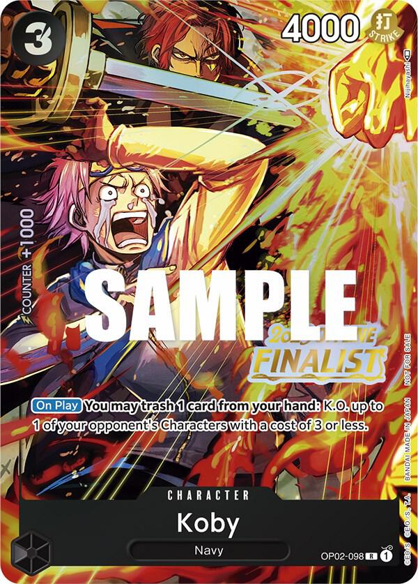 Koby (Offline Regional 2023) [Finalist] OP02-098 - One Piece Promo kart görseli