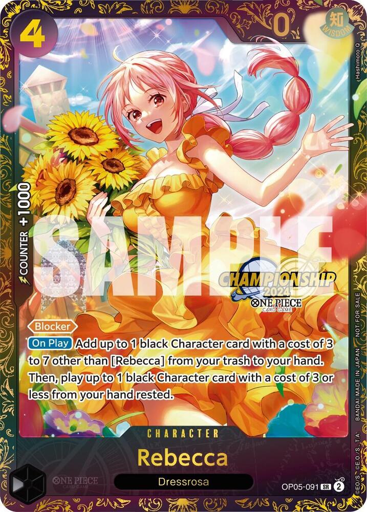 Rebecca (October Championship 2024 Online Regional OP05-091 - One Piece Promo kart görseli
