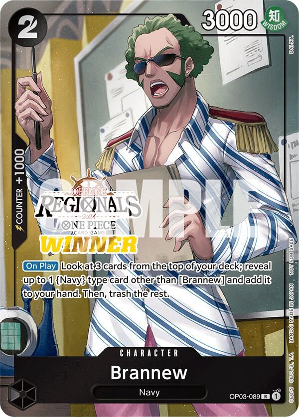 Brannew (Offline Regional 2024) [Winner] OP03-089 - One Piece Promo kart görseli