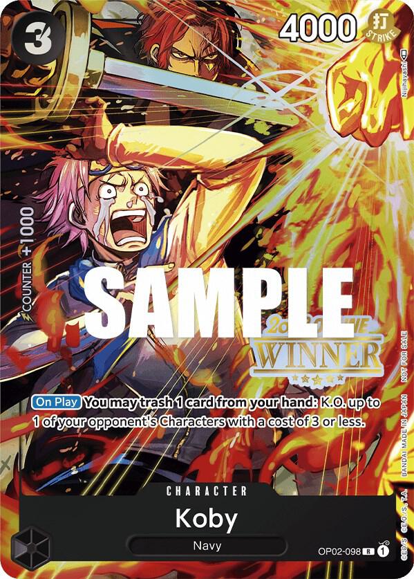 Koby (Online Regional 2023) [Winner] OP02-098 - One Piece Promo kart görseli