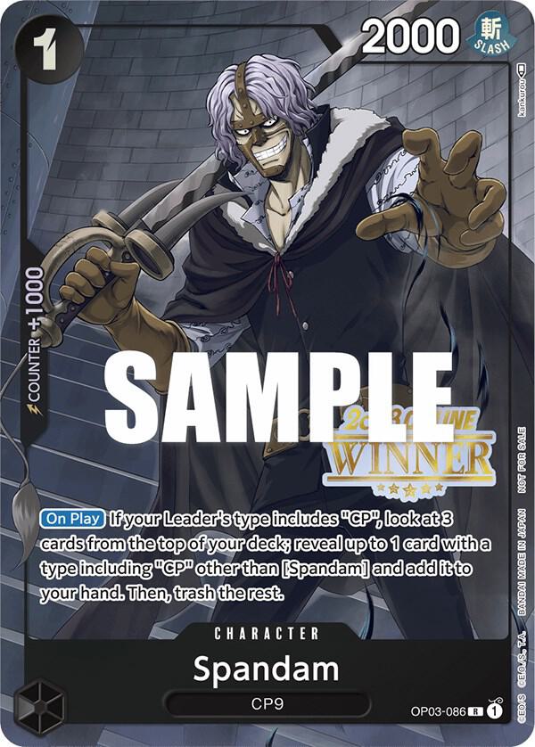 Spandam (Online Regional 2023) [Winner] OP03-086 - One Piece Promo kart görseli