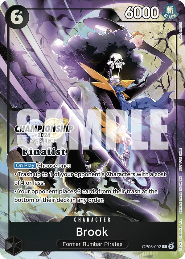 Brook (Championship 2024 Finalist Card Set) OP06-092 - One Piece Promo kart görseli