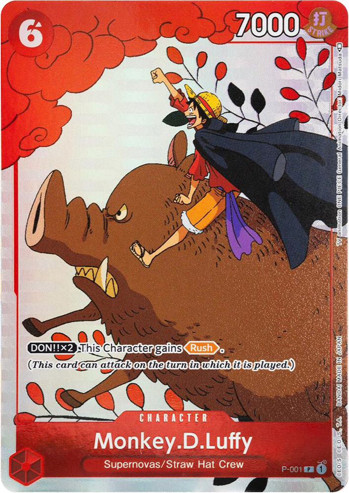 Monkey.D.Luffy (Gift Collection 2023) P-001 - One Piece Promo kart görseli