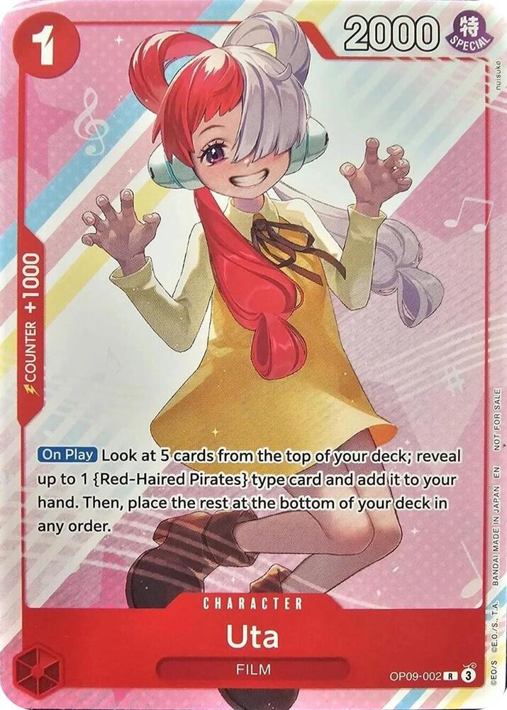 Uta (Welcome Pack Vol. 2) OP09-002 - One Piece Promo kart görseli