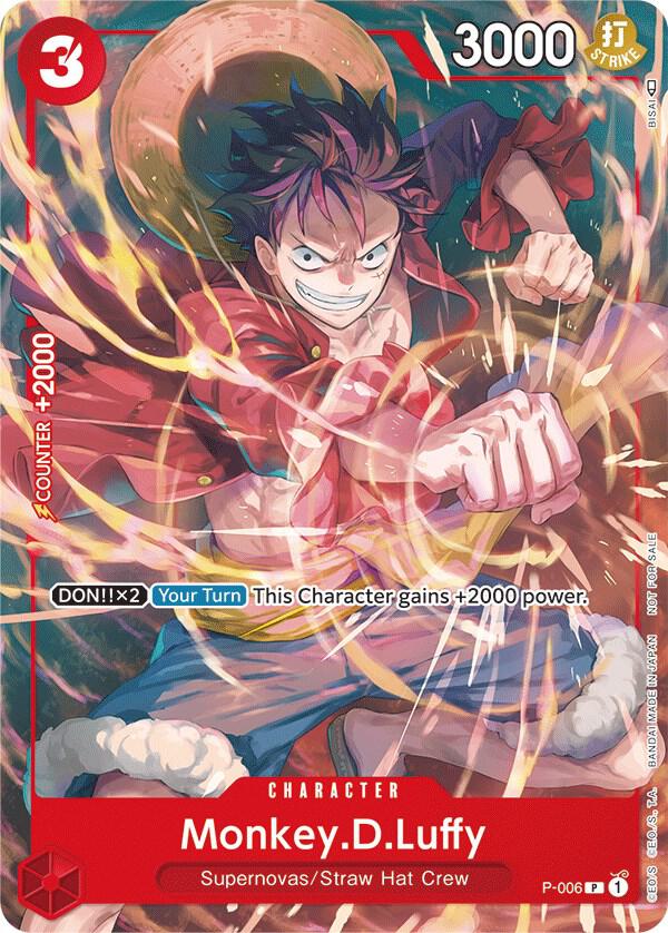 Monkey.D.Luffy - P-006 (Tournament Pack Vol. 1) P-006 - One Piece Promo kart görseli
