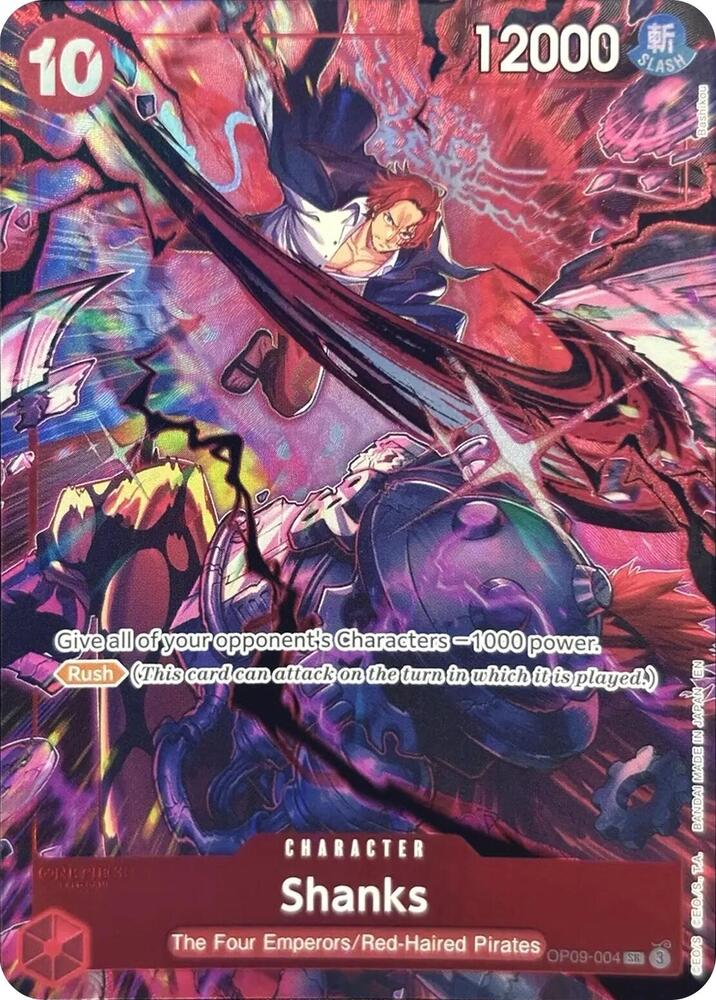 Shanks (004) (English Version 2nd Anniversary Set) OP09-004 - One Piece Promo kart görseli