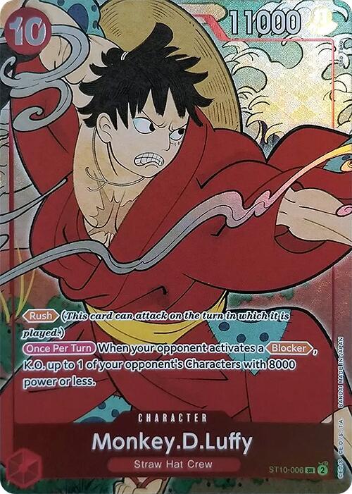Monkey.D.Luffy (English Version 1st Anniversary Se ST10-006 - One Piece Promo kart görseli