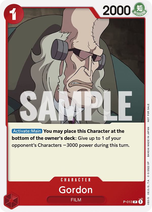 Gordon (One Piece Film Red) P-013 - One Piece Promo kart görseli