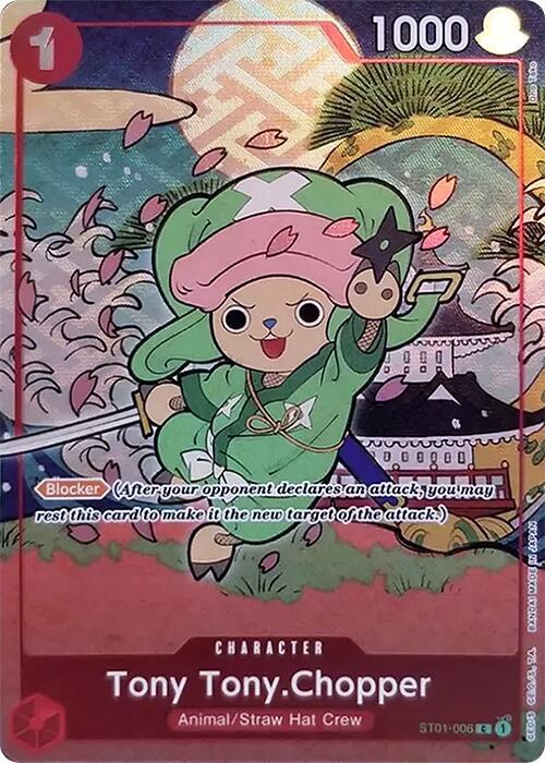 Tony Tony.Chopper (English Version 1st Anniversary ST01-006 - One Piece Promo kart görseli