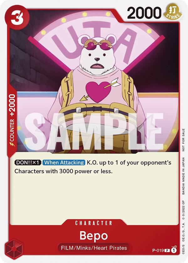 Bepo (One Piece Film Red) P-019 - One Piece Promo kart görseli