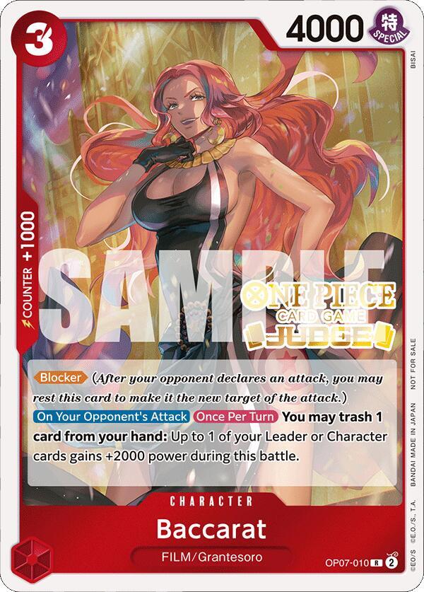Baccarat (Judge Pack Vol. 4) OP07-010 - One Piece Promo kart görseli