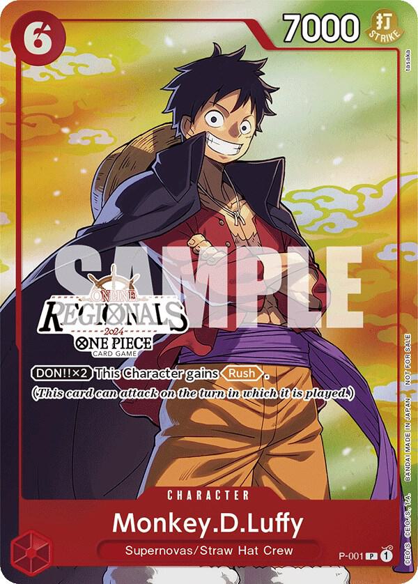 Monkey.D.Luffy (001) (Online Regional 2024 Vol. 2) P-001 - One Piece Promo kart görseli